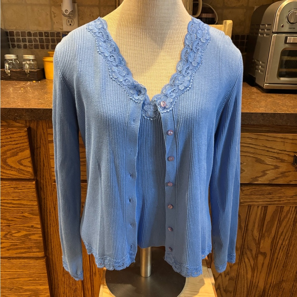 🍄Rafaella Blue Women's Sweater